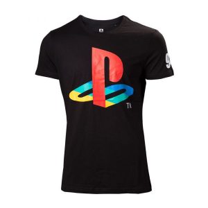 Sony PlayStation Classic Logo and Colours T-Shirt Men's