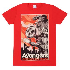 Marvel Comics Avengers - Stylised Poster T-Shirt