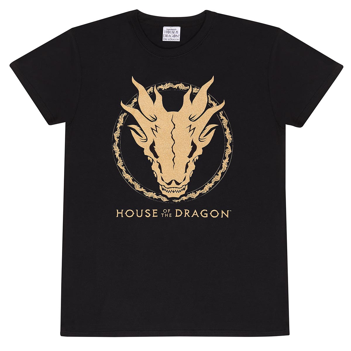 House Of The Dragon - Gold Ink Skull T-Shirt
