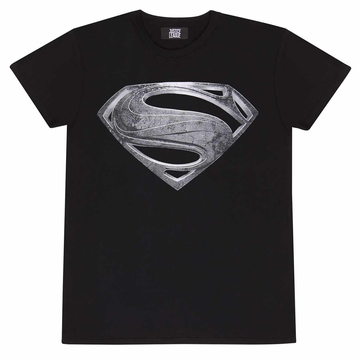 DC Justice League - Superman Black Logo T-Shirt