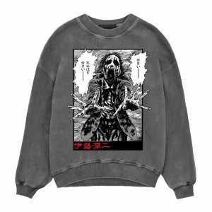 Junji-Ito - Ghoul (SuperHeroes Inc. Acid Wash Sweatshirt)