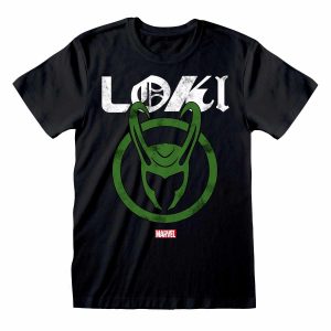 LOK06170TSB Loki S2 DistressedLogo UnisexBlackTee
