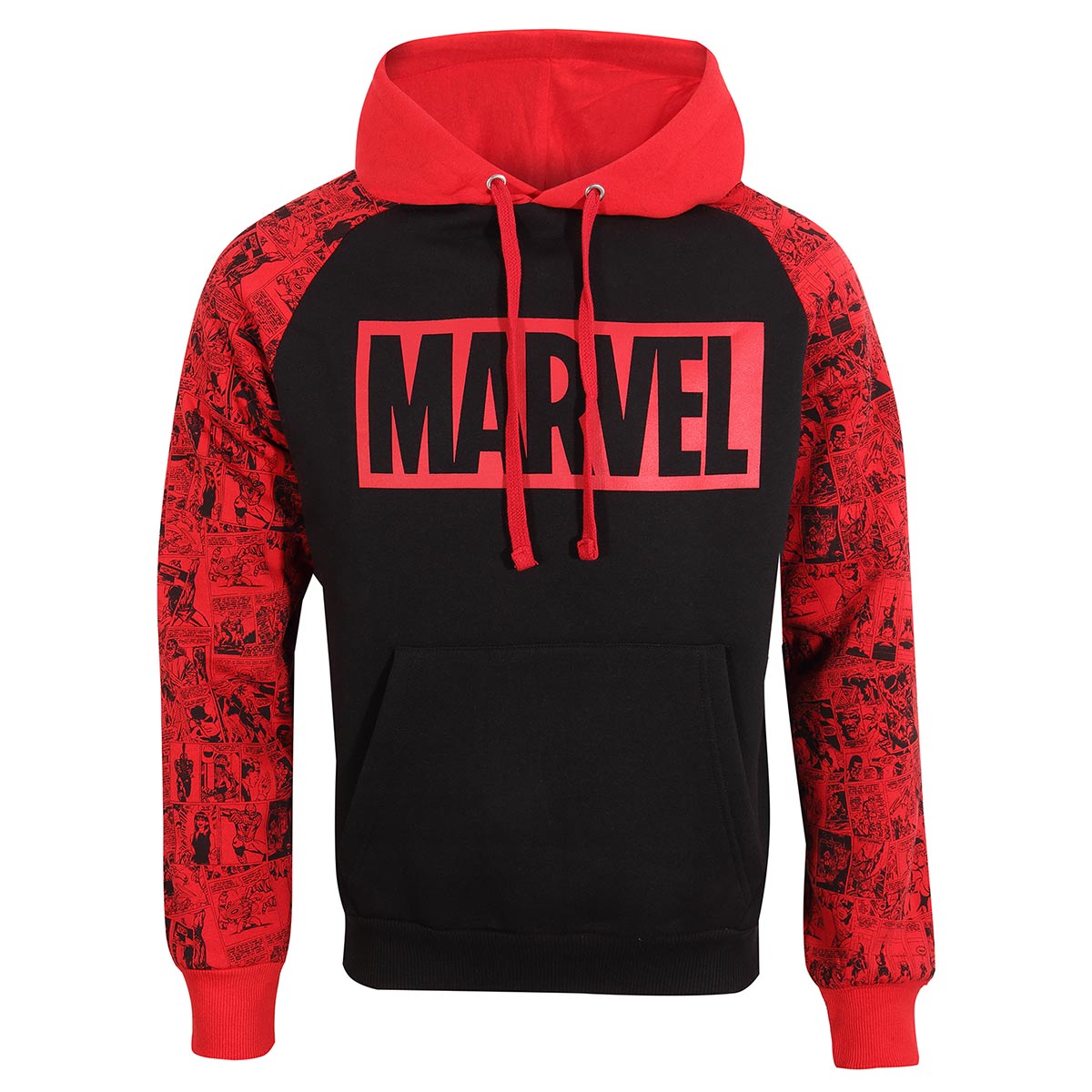 Marvel Comics Logo & Pattern Contrast Pullover