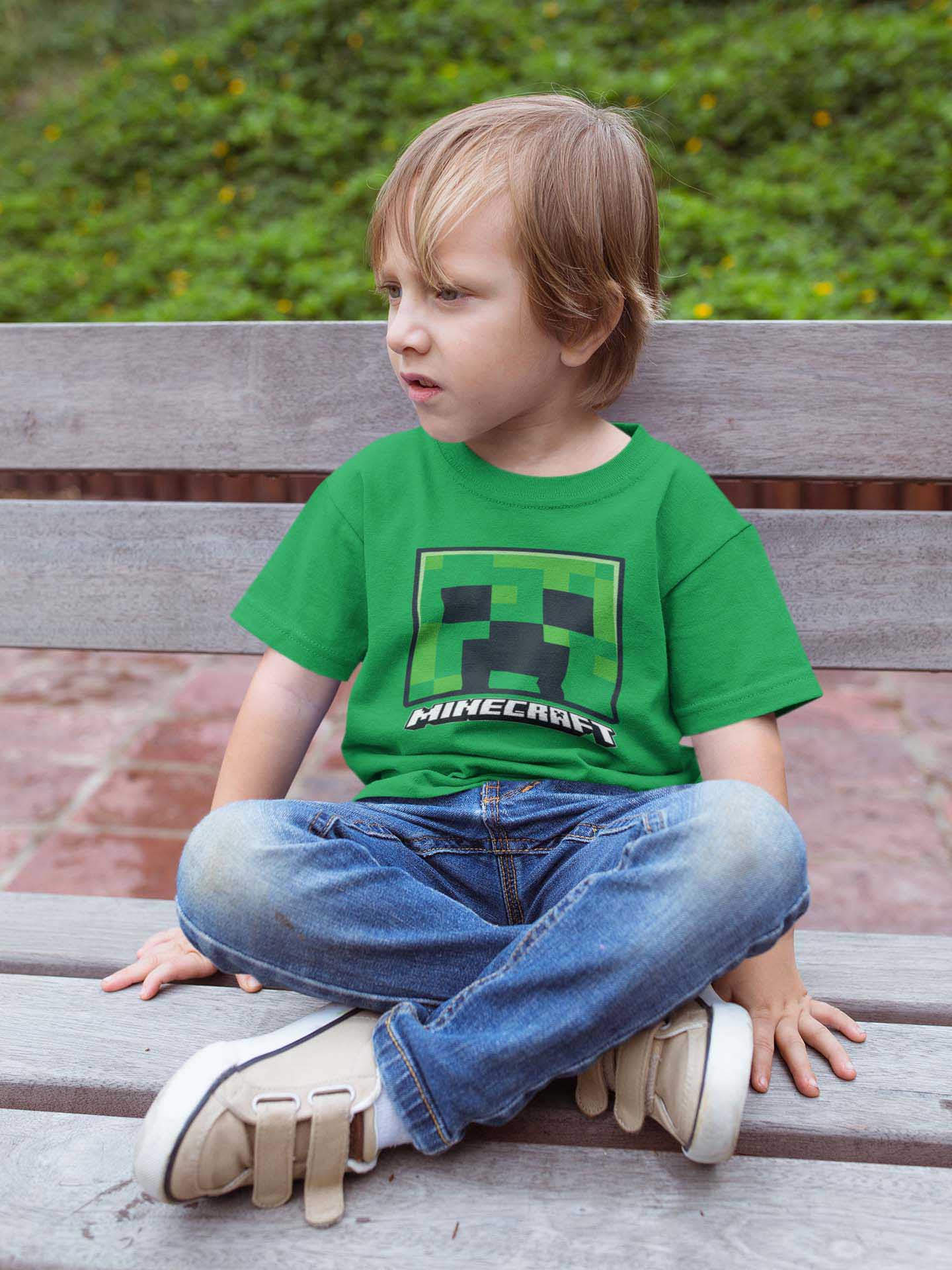Minecraft - Creeper Face Kids T-Shirt - Image 2