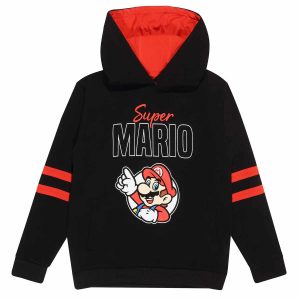 Super Mario Circle Pose Kids Varsity Hoodie