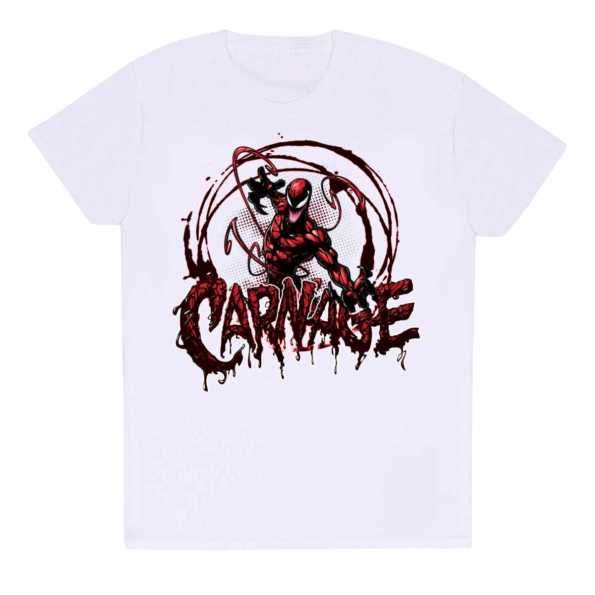 MSP00536TSW MarvelSpiderman Carnage WhiteUnisexTee 1