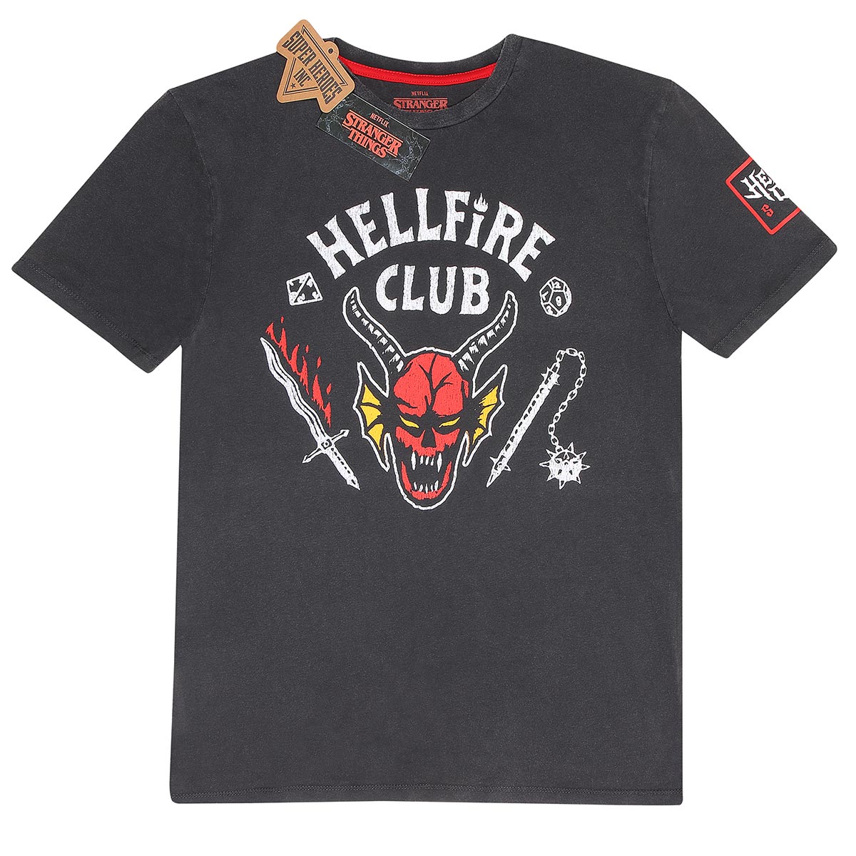 Stranger Things - HellFire Crest (SuperHeroes Inc. Vintage T-Shirt)
