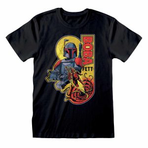 Bring out your inner bounty hunter with our Star Wars – Boba Multi Colour T-Shirt. This vibrant and stylish tee features the legendary Boba Fett in a unique multi-color design, perfect for any Star Wars fan who wants to make a bold statement.