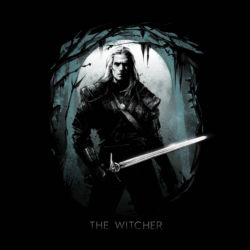 The Witcher - Silhouette Moon T-Shirt - Image 3