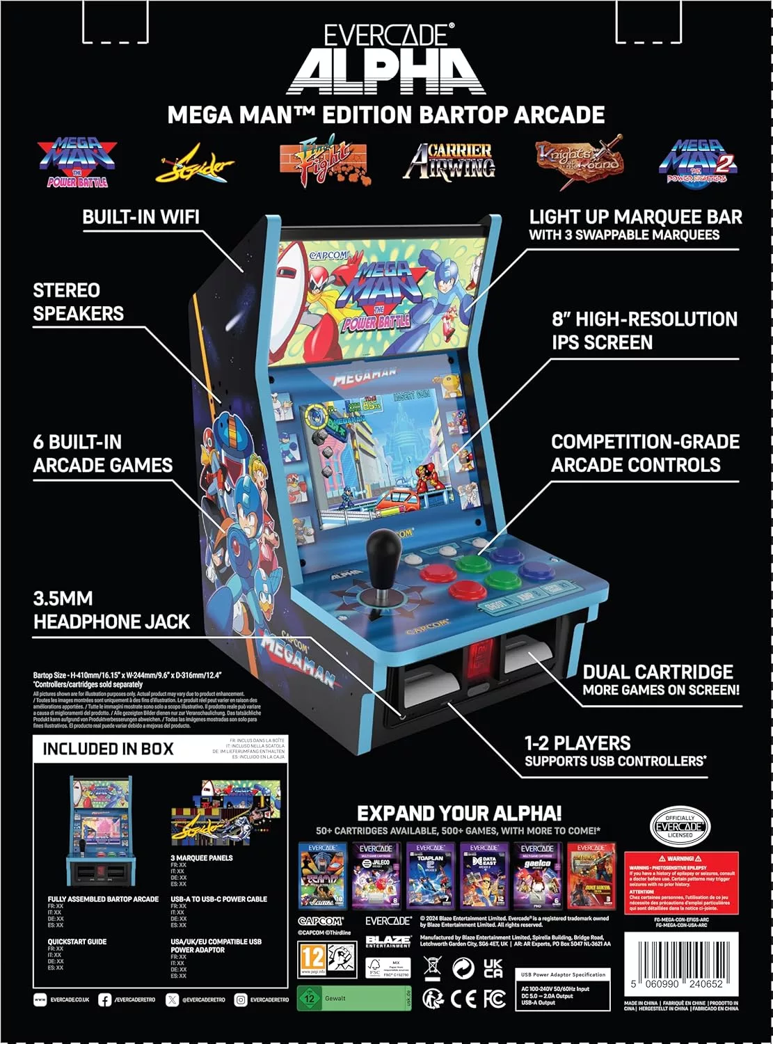 Evercade Alpha Mega Man Bartop Arcade - Image 8