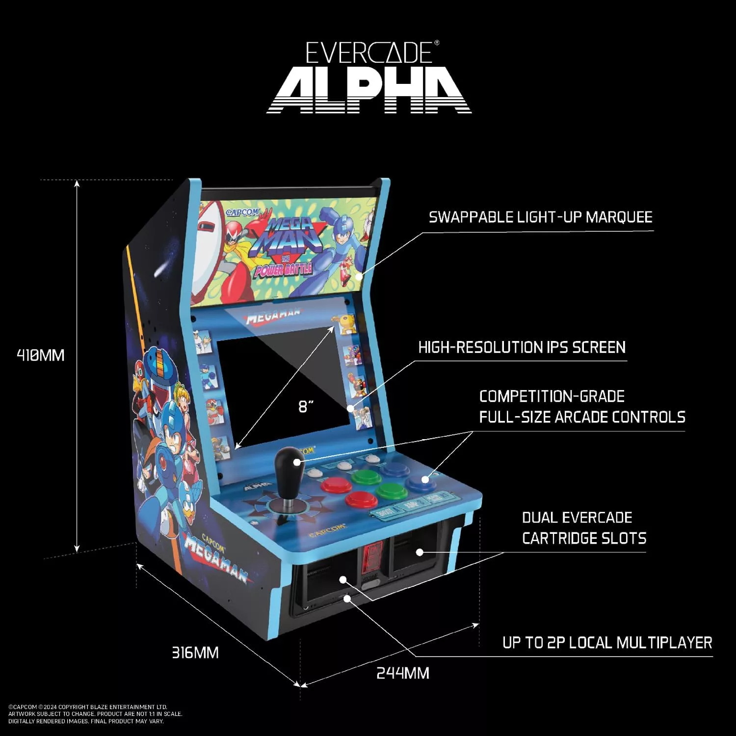 Evercade Alpha Mega Man Bartop Arcade - Image 9