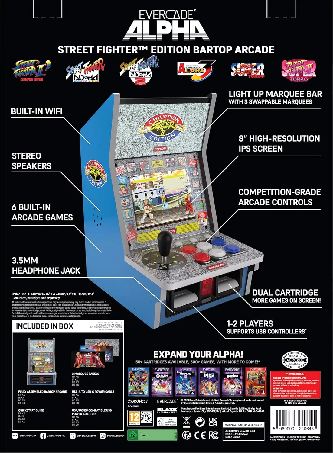 Evercade Alpha Street Fighter™ Bartop Arcade - Image 6