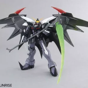 The MG Gundam Deathscythe Hell EW Ver. 1/100 is a highly detailed Master Grade model kit, featuring iconic bat-like wings, advanced articulation, and a powerful Twin Beam Scythe. Designed by Hajime Katoki, this Endless Waltz version of Deathscythe Hell is a must-have for Gundam Wing fans.