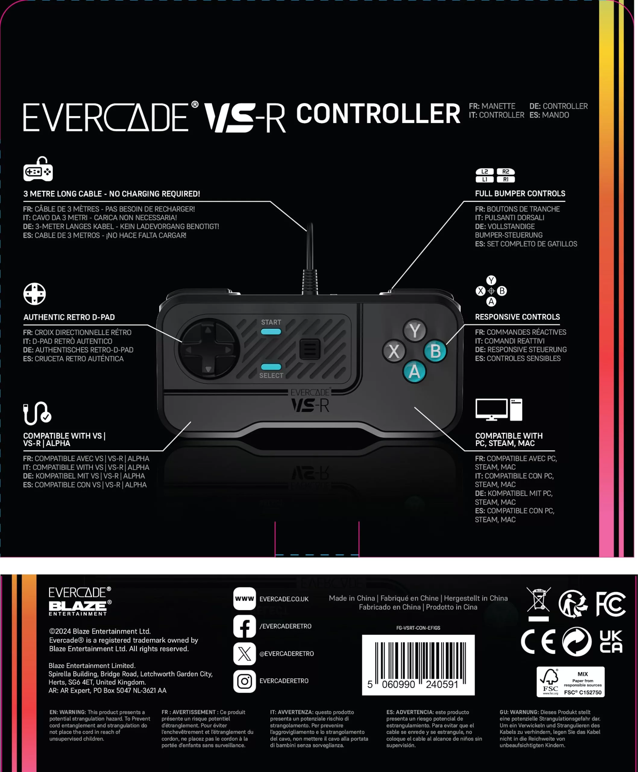 Evercade VS-R Wired Controller - Image 2