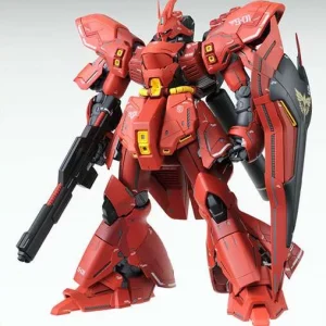The MG Sazabi Ver. Ka 1/100 is a masterfully designed Gunpla featuring incredible detail, dynamic articulation, and premium mechanical gimmicks. Designed by Hajime Katoki, this imposing Mobile Suit from Mobile Suit Gundam: Char's Counterattack boasts a stunning redesign with enhanced proportions, intricate panel lining, and a full arsenal of weaponry.