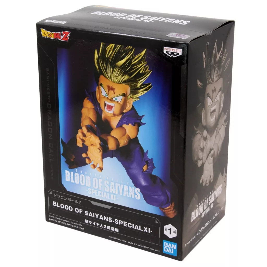 The Dragon Ball Z: Blood of Saiyans Special XI Super Saiyan Son Gohan Figure captures Gohan’s raw power and intense battle aura with expert sculpting, anime-accurate detailing, and dynamic pose work. Featuring his electrifying Super Saiyan transformation, this high-quality collectible is perfect for Dragon Ball Z fans and figure collectors alike.
