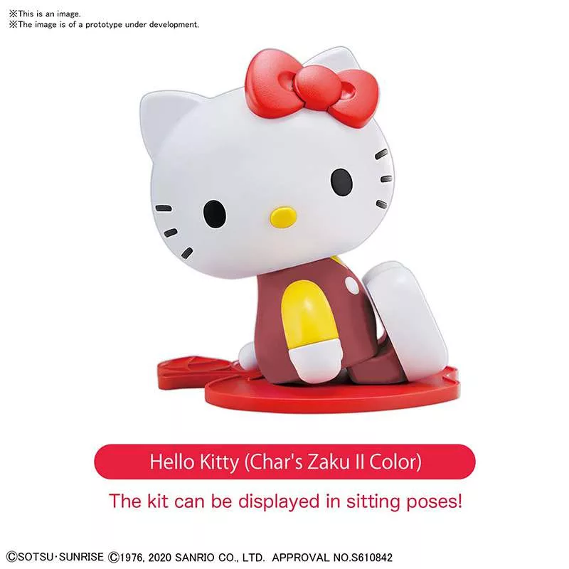 SD Cross Silhouette Hello Kitty Char’s Zaku II Model Kit - Image 2
