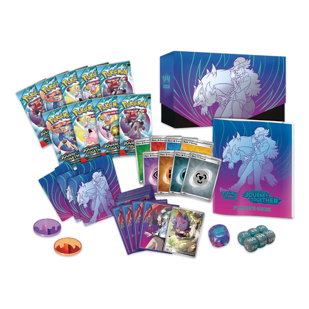 Gear up for your next Pokémon TCG adventure with the Scarlet & Violet 9 – Journey Together Elite Trainer Box! Packed with exclusive promo cards, booster packs, and essential accessories, this box is perfect for both collectors and competitive players.