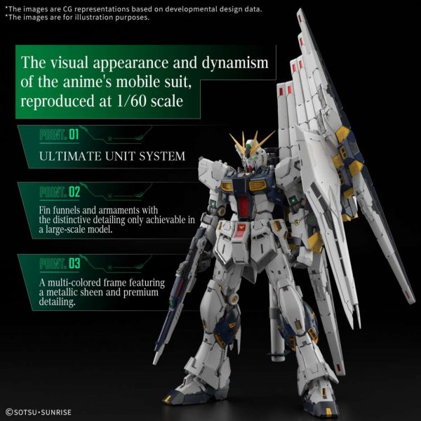 Bandai PG Unleashed RX-93 Nu Gundam 1/60 Model Kit