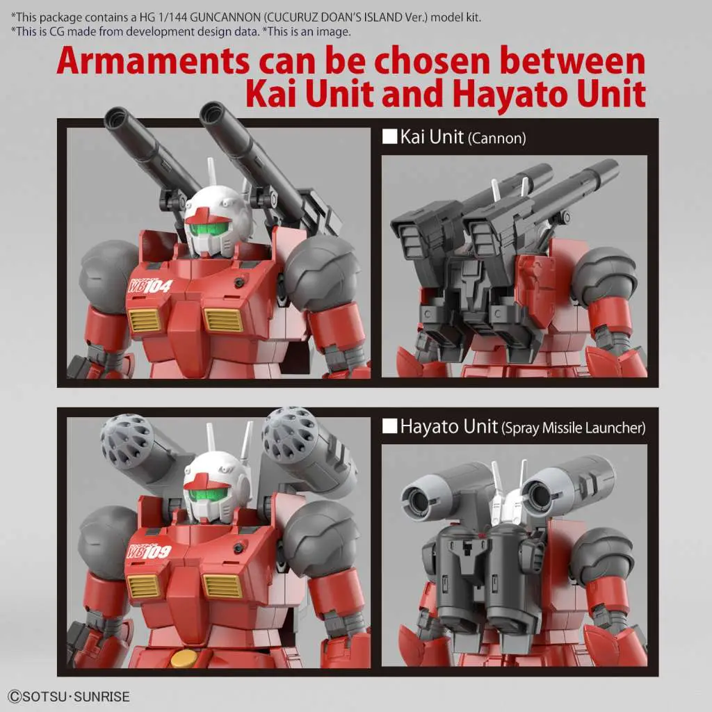 HG Guncannon Cucuruz Doan 1/144 Model Kit - Image 5