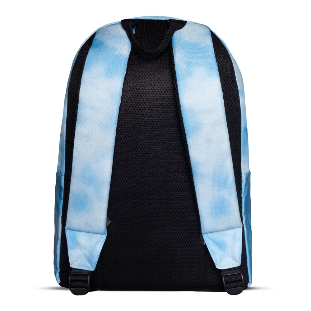 Back view of Pokémon Squirtle Evolutions backpack with padded straps