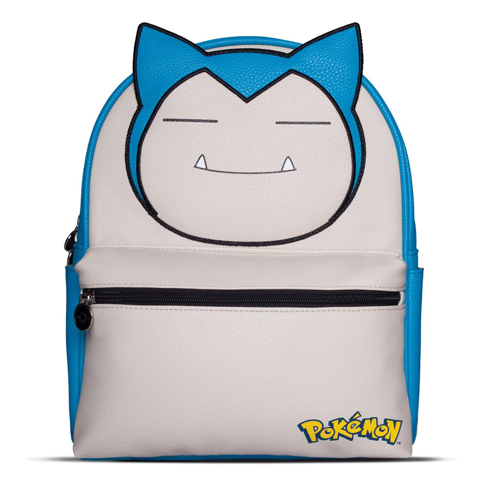 Official Pokémon Snorlax blue and cream novelty mini backpack front view