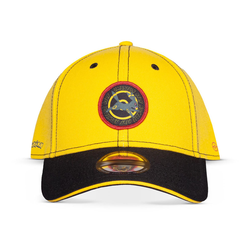 Official Pokémon Umbreon yellow and black snapback cap front view