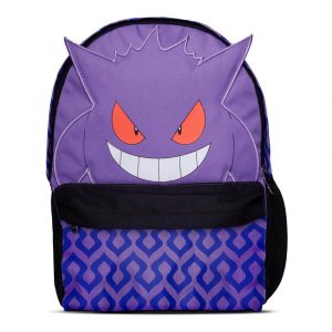 Official Pokémon Gengar purple and black novelty backpack front view