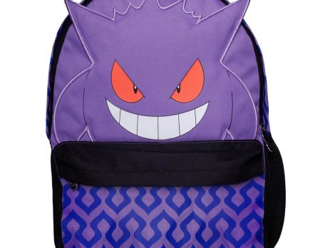 Official Pokémon Gengar purple and black novelty backpack front view