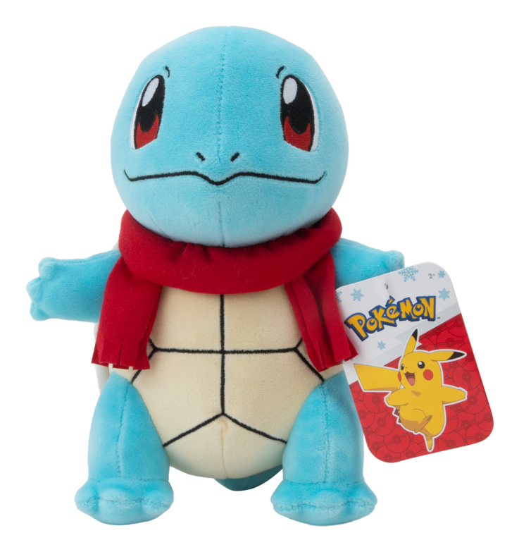 Pokémon Seasonal Squirtle 8-Inch Plush with Red Scarf