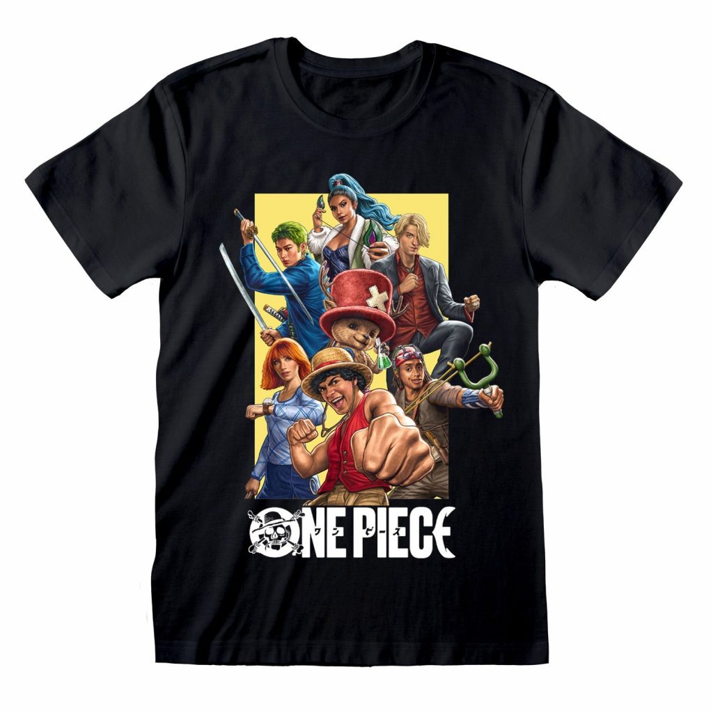 One Piece Full Cast Black Unisex T-Shirt
