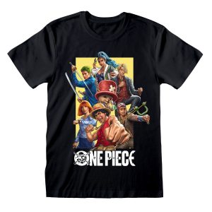 One Piece Full Cast Black Unisex T-Shirt