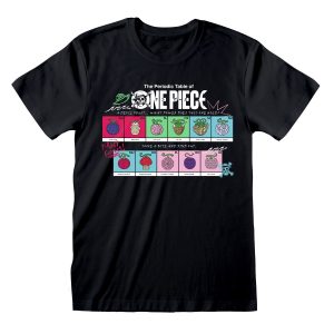 One Piece Devil Fruit Periodic Table Black Unisex T-Shirt