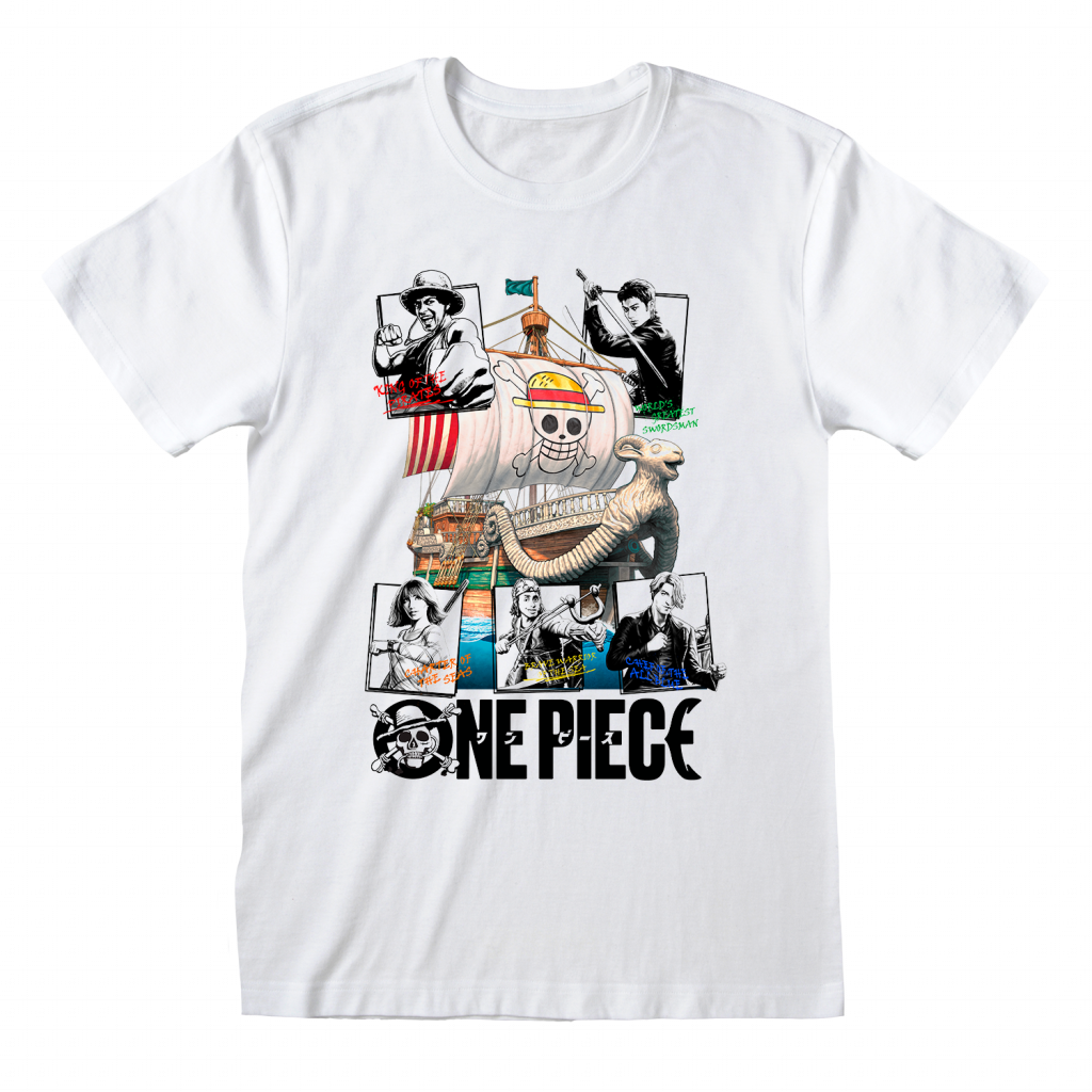 One Piece Going Merry Call-Outs White Unisex T-Shirt