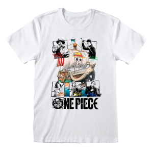 One Piece Going Merry Call-Outs White Unisex T-Shirt