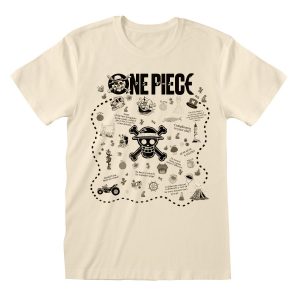 One Piece Treasure Map Natural Unisex T-Shirt